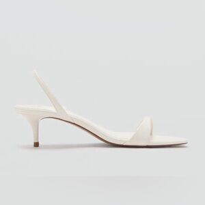 Kitten-heel sandals with strap